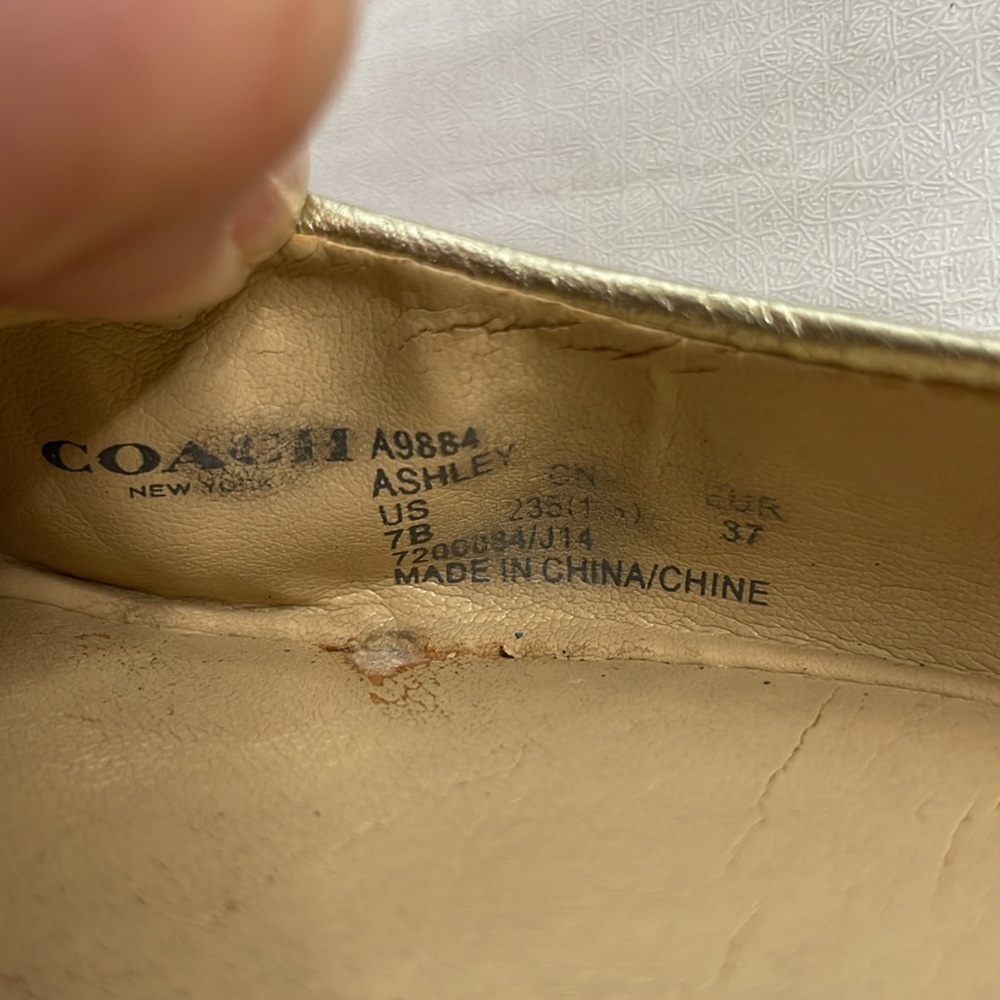 Coach Gold Chelsea Ballet Flat - Picture 9 of 9